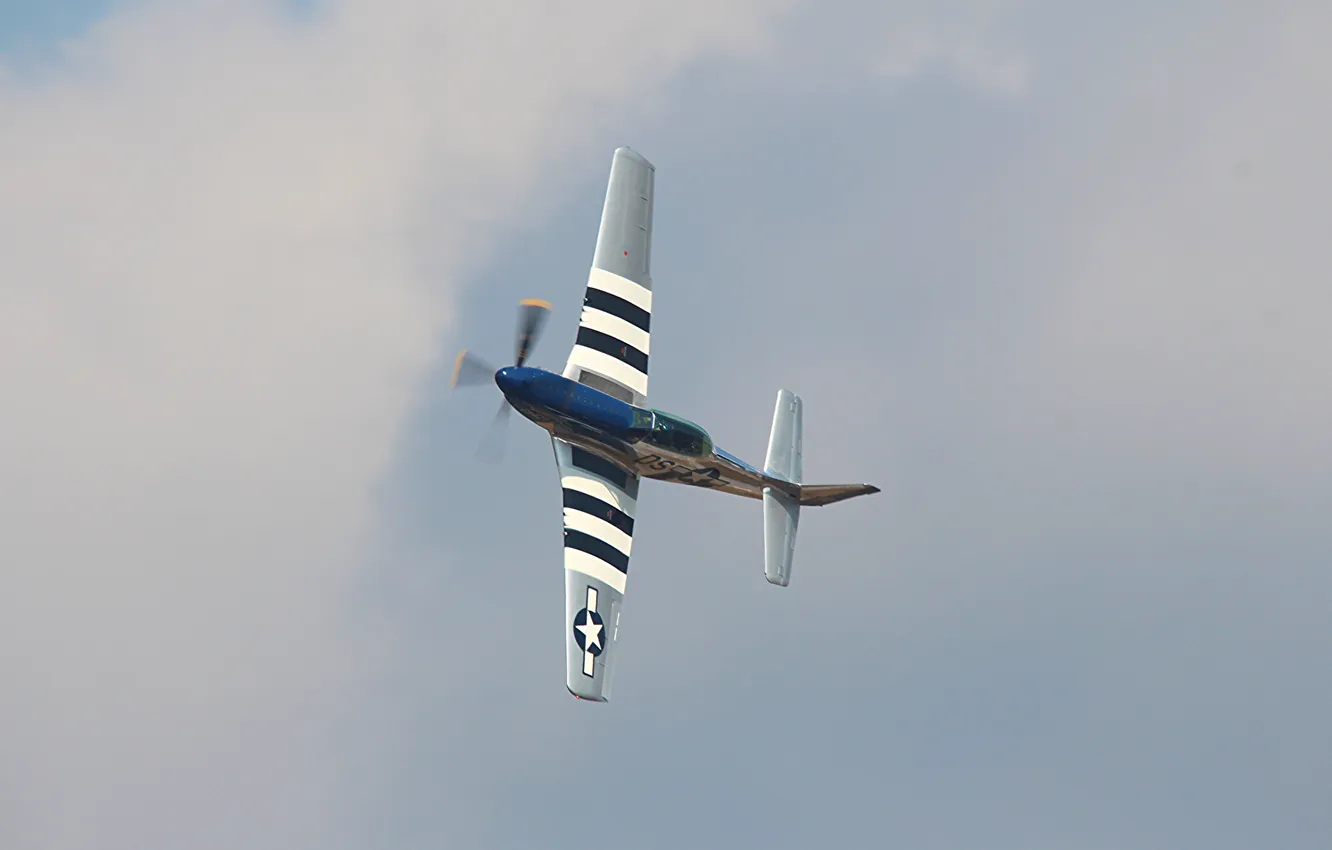 Фото обои самолет, истребитель, P-51 Mustang, показать