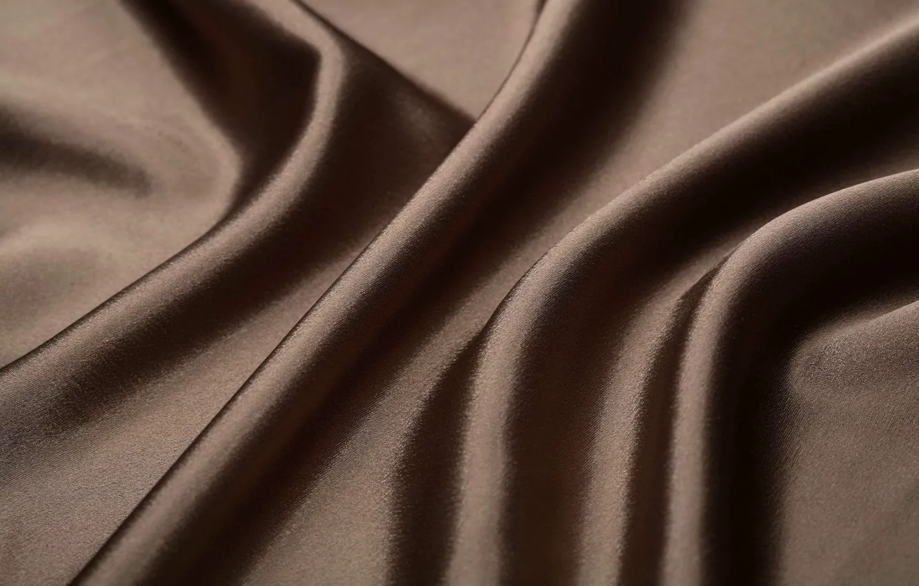 Фото обои текстура, шелк, ткань, коричневый, складки
