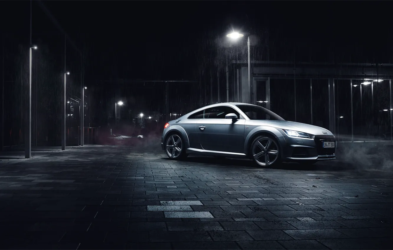 Фото обои Audi, night, silvery