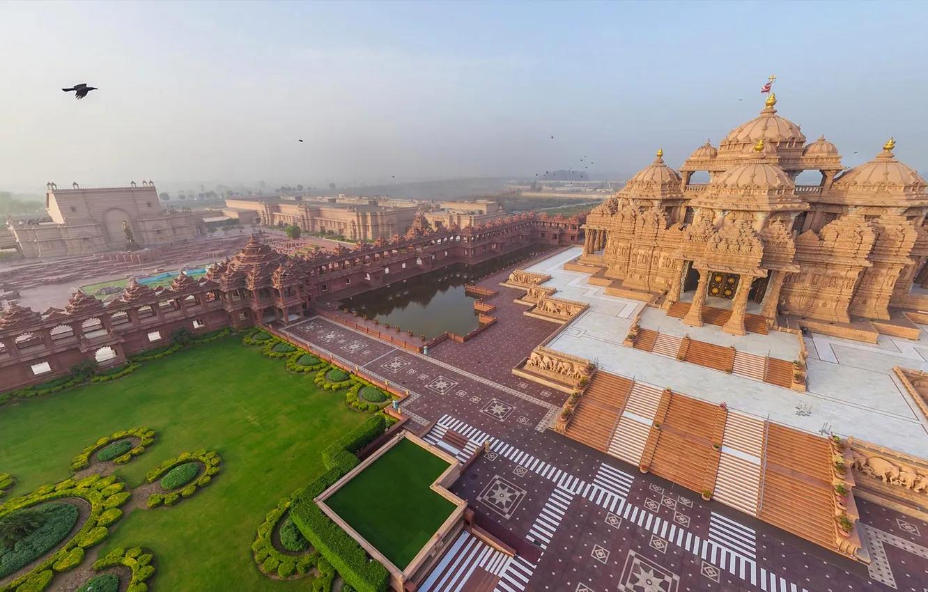 Фото обои Индия, храм, комплекс, Дели, Акшардхам