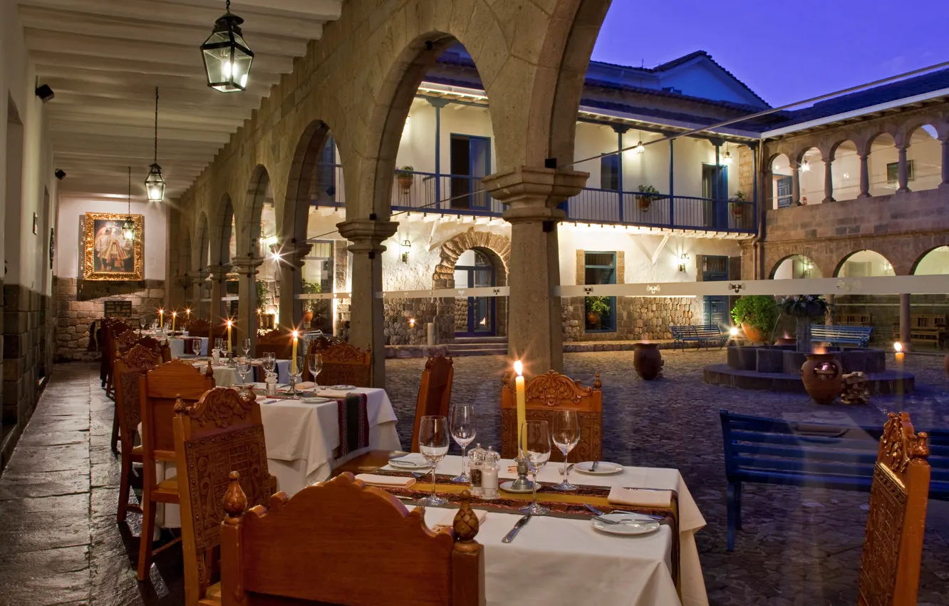 Фото обои Cusco, restaurant Inti-Raymi, Libertador, Palacio del Inka