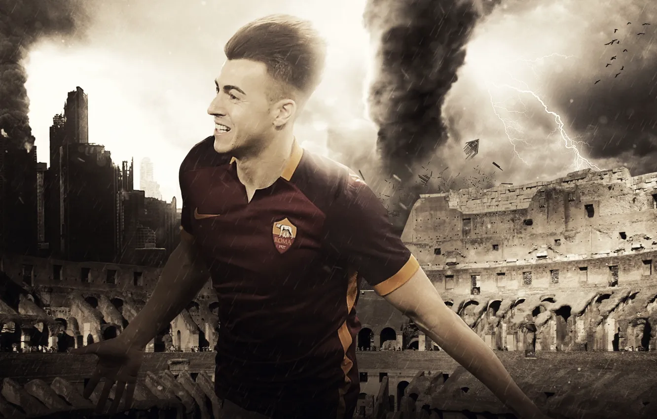 Фото обои wallpaper, sport, football, player, AS Roma, Stephan El Shaarawy