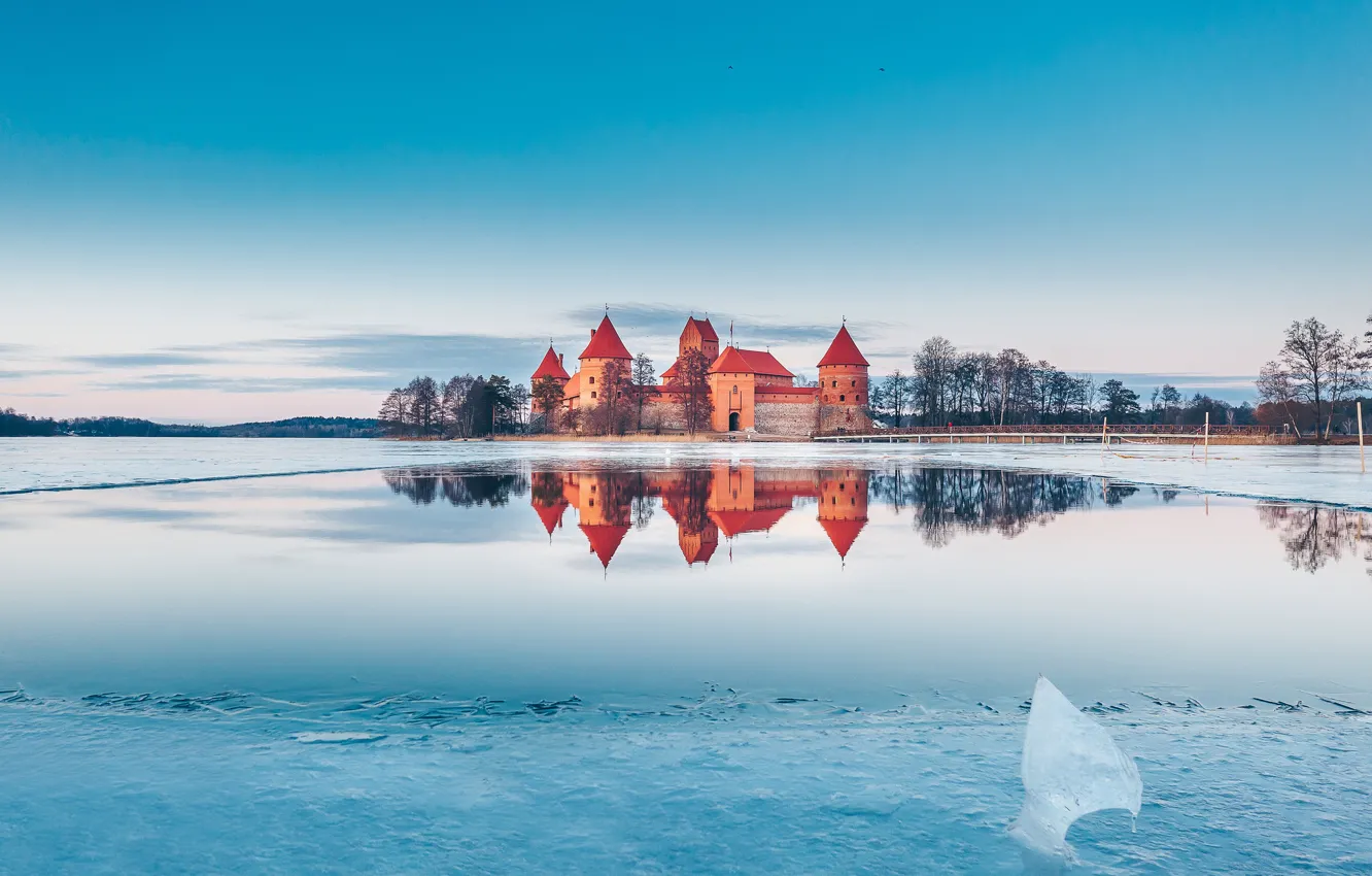 Фото обои замок, Trakai, Lietuva