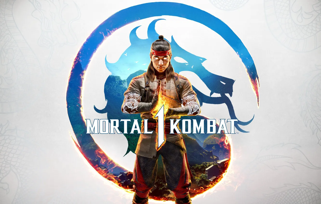 Фото обои Action, Dragon, Fighting, Logo, Mortal Kombat, Scorpion, Liu Kang, Sub-Zero