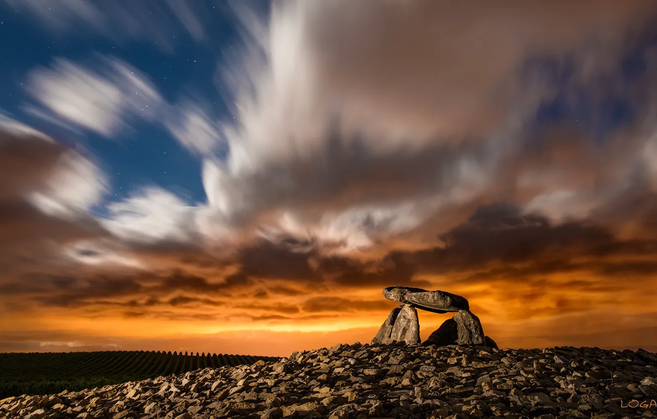 Фото обои закат, природа, Heaven and Hell