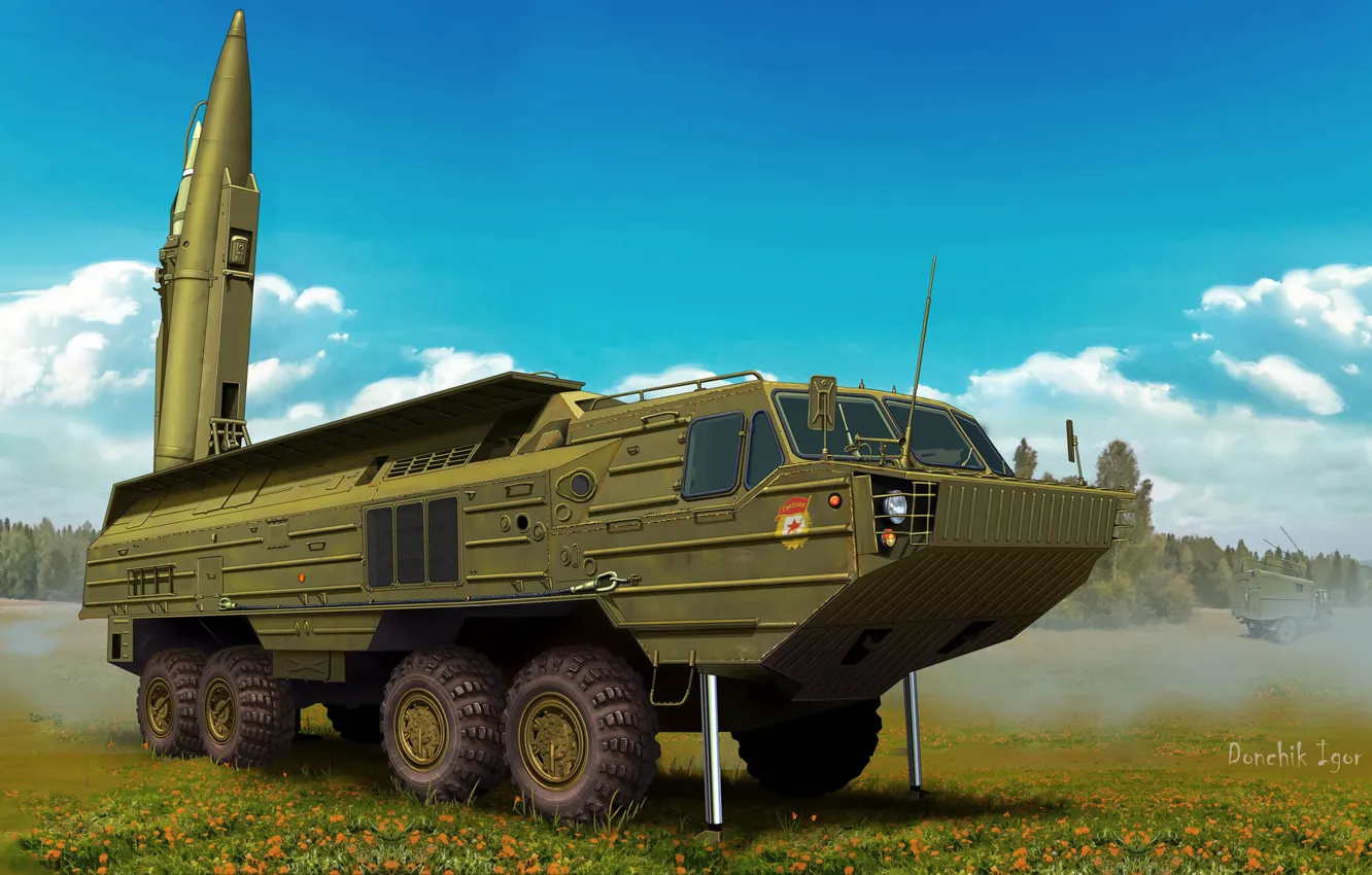 Фото обои Ока, ОТРК, советский оперативно-тактический ракетный комплекс, SS-23 Spider, ВС СССР, 9K714