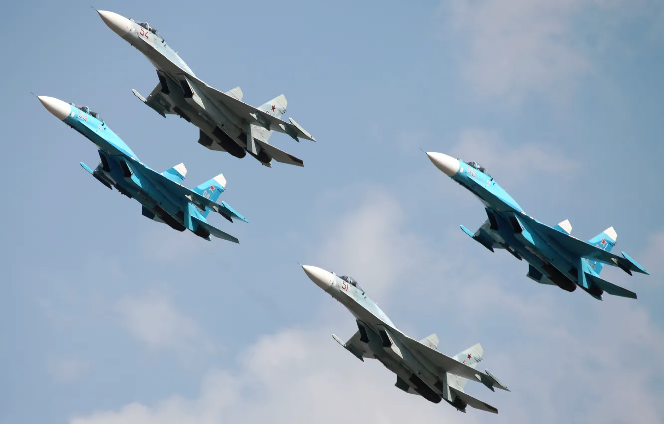 Фото обои истребители, Flanker, Су-27, ввс россии