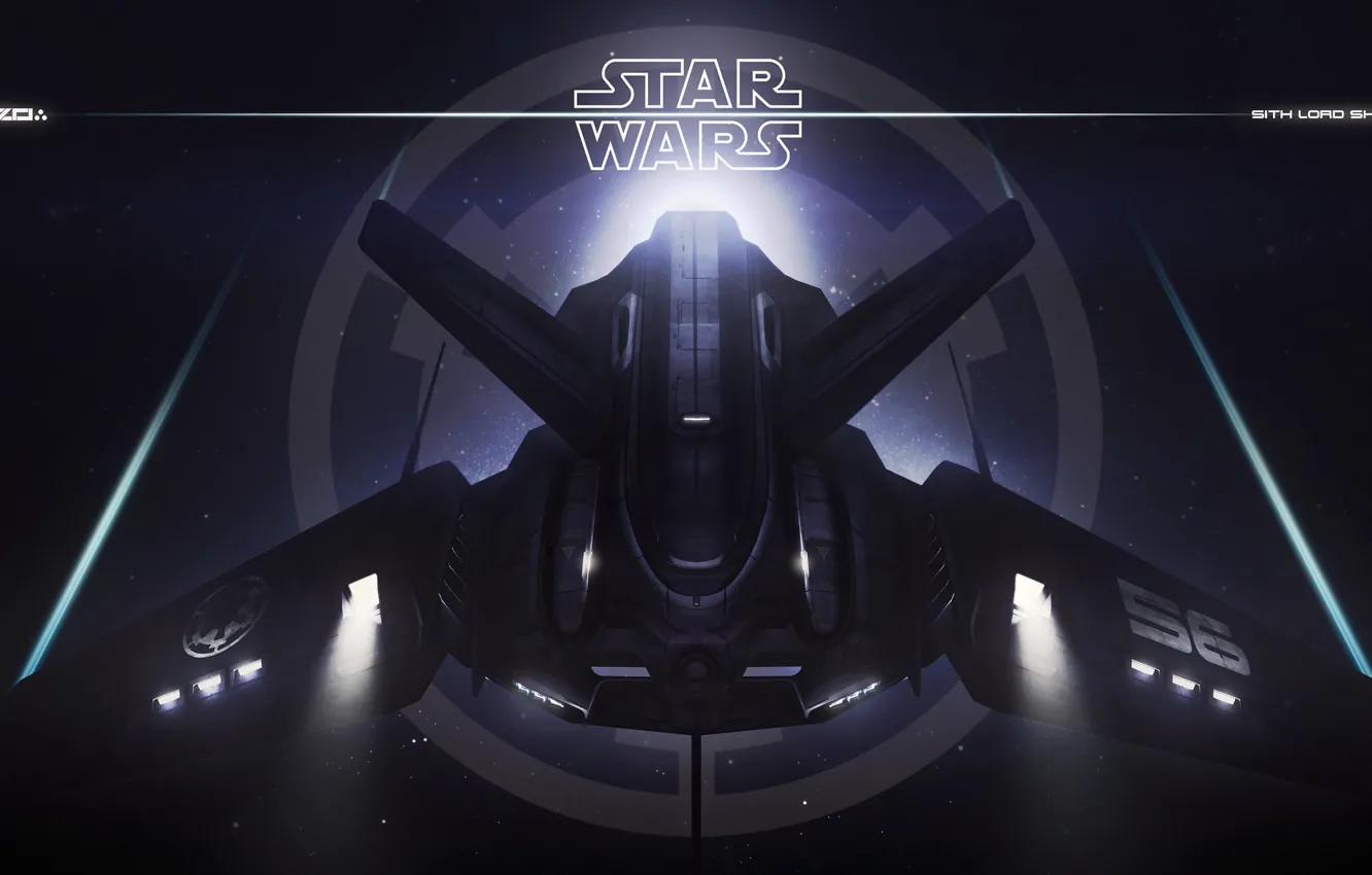Фото обои транспорт, звёзды, техника, аппарат, Sith lord shuttle concept
