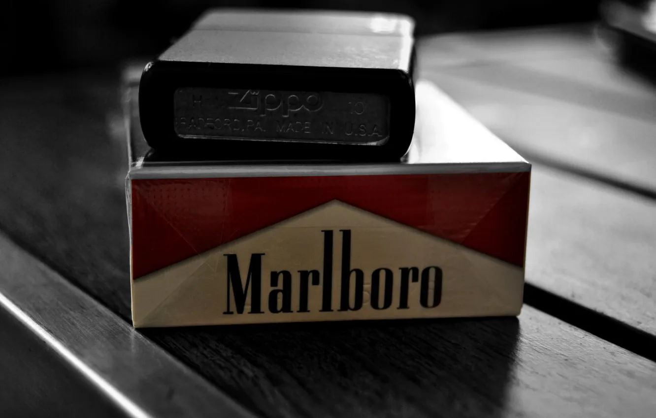 Фото обои зажигалка, zippo, сигареты, marlboro, мальборо