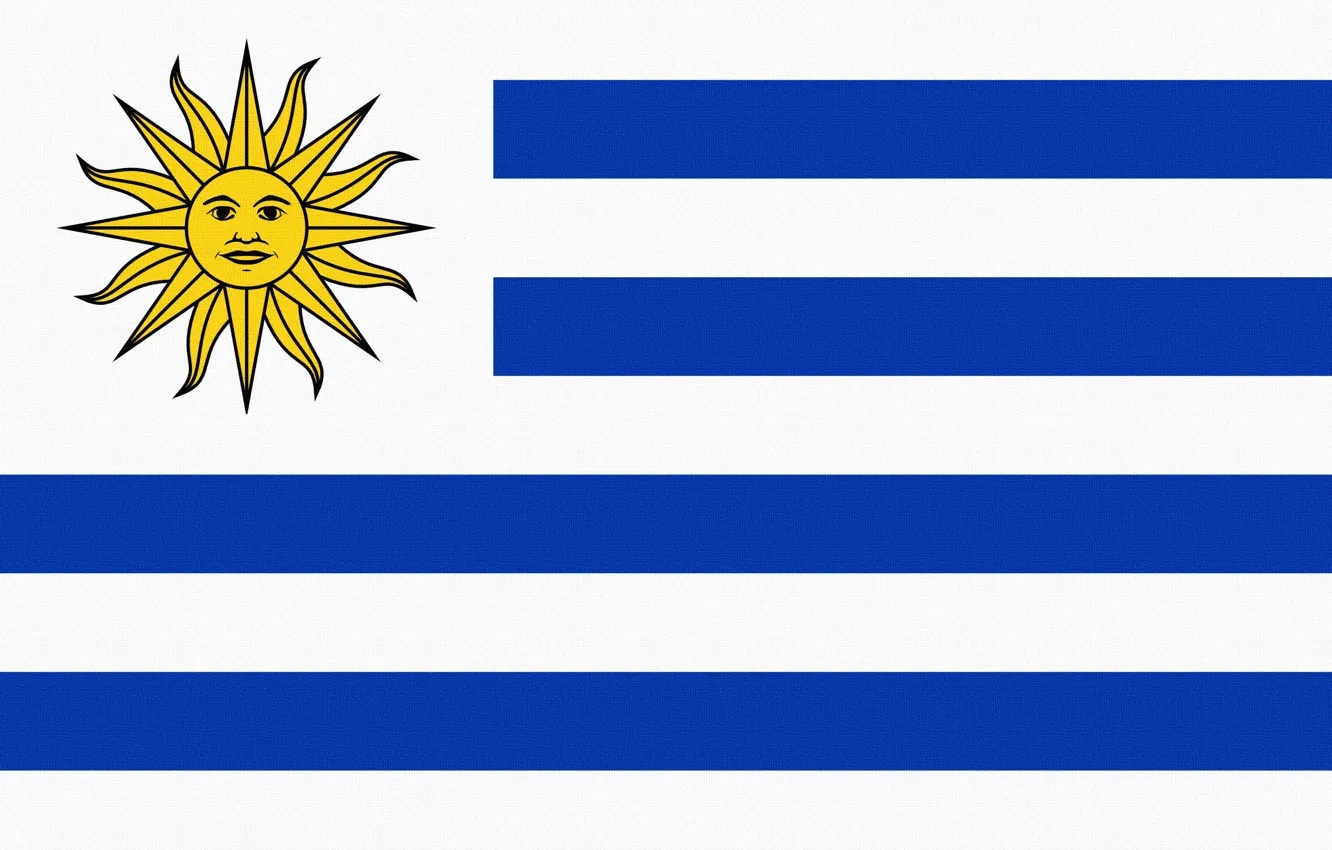 Фото обои Солнце, Флаг, Photoshop, Uruguay, Уругвай