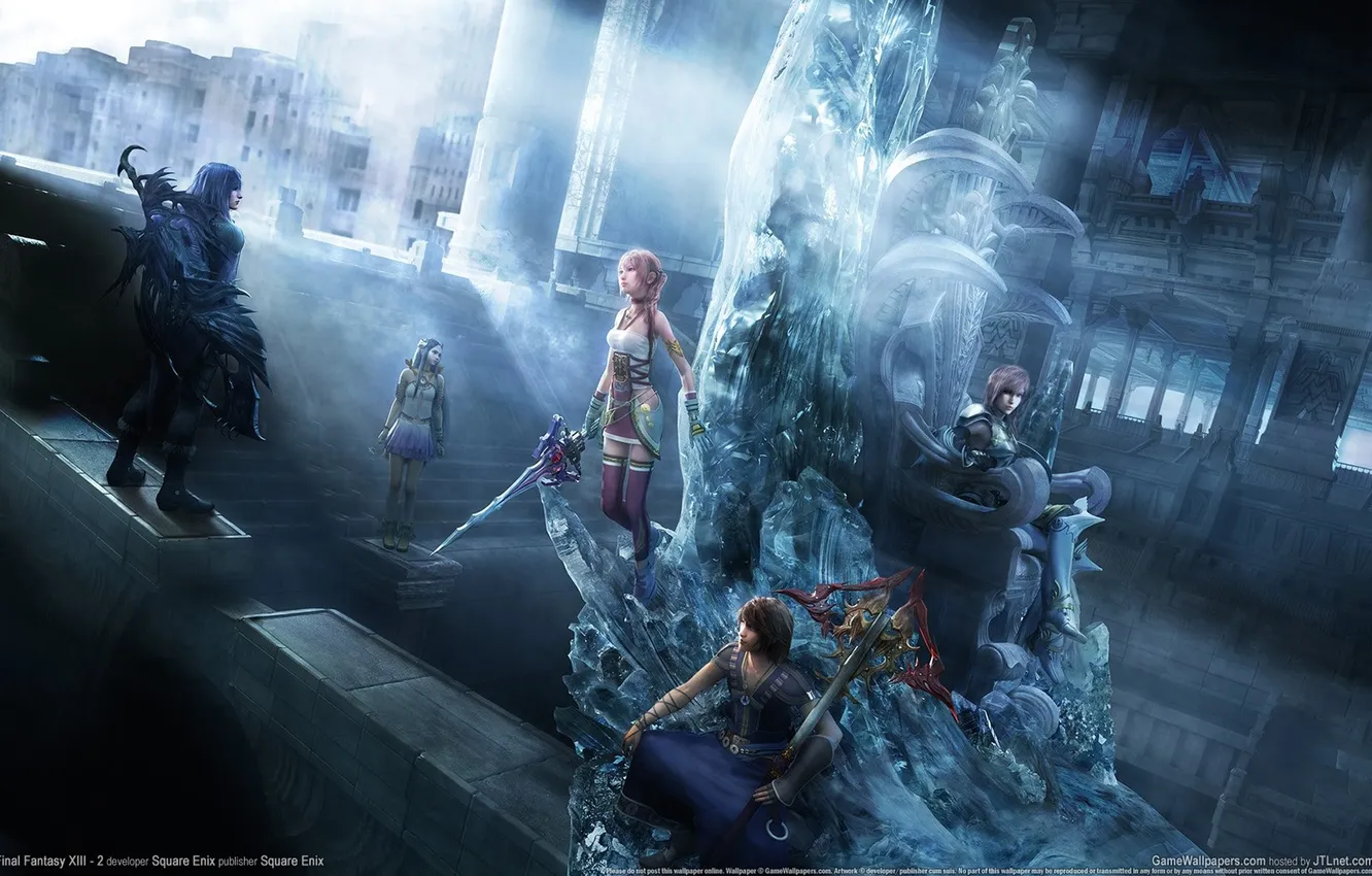 Фото обои Final Fantasy, трон, Square Enix, последняя фантазия, Final Fantasy XIII-2, XIII-2