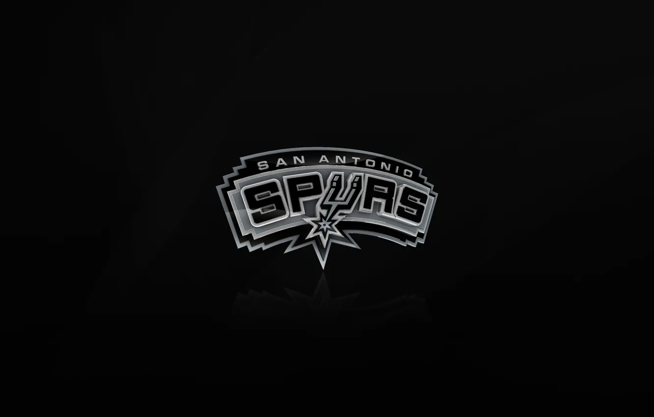 Фото обои Черный, Серый, Баскетбол, Фон, Логотип, NBA, San Antonio Spurs, Сан Антонио