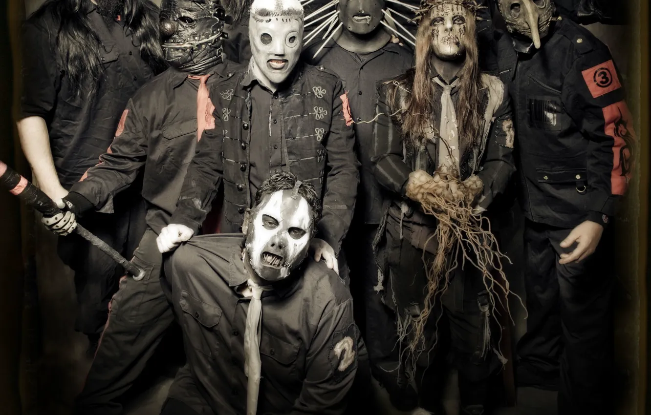 Фото обои группа, команда, Slipknot