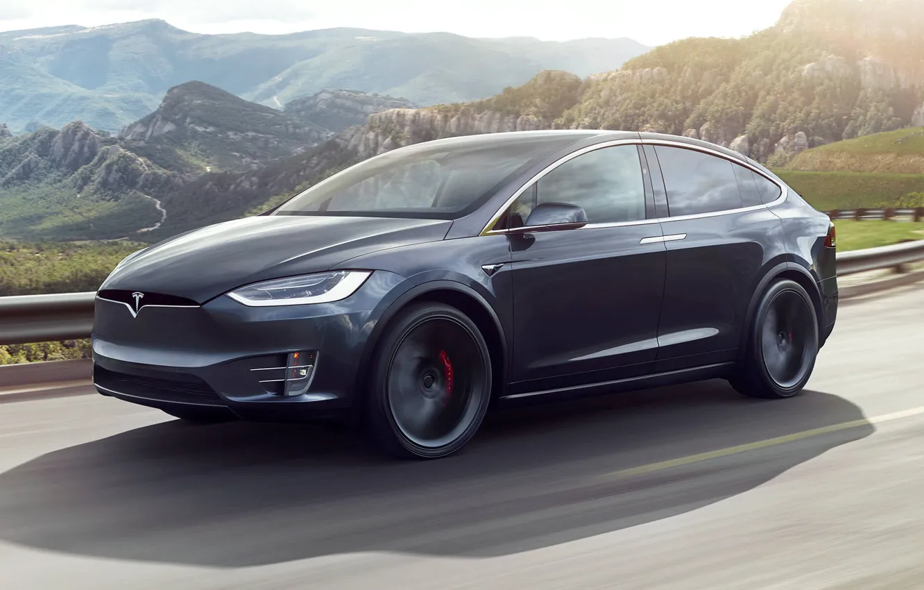 Фото обои Tesla, Model X, Electric car