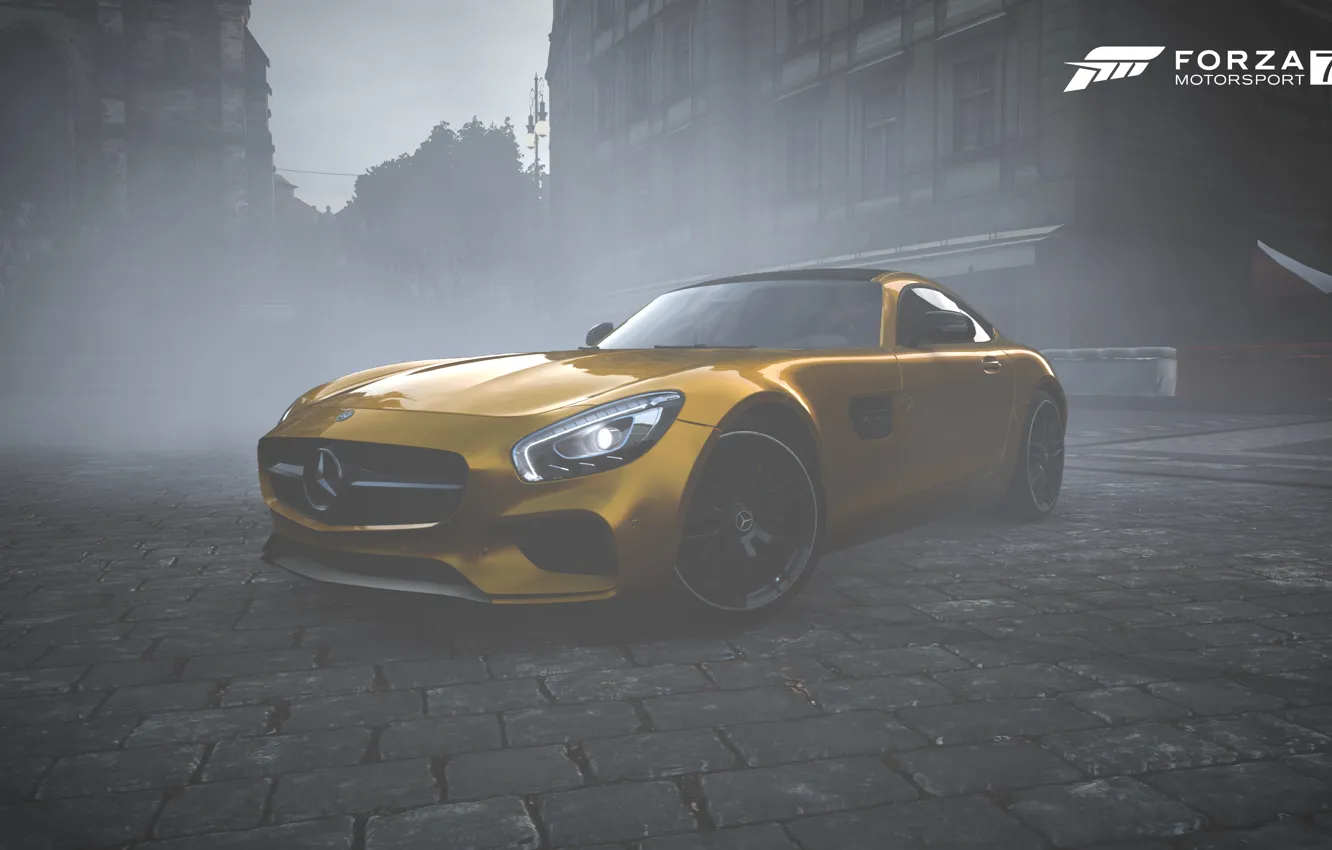 Фото обои HDR, SLS AMG, Mercedes Benz, AMG, SLS, Game, Fog, FM7