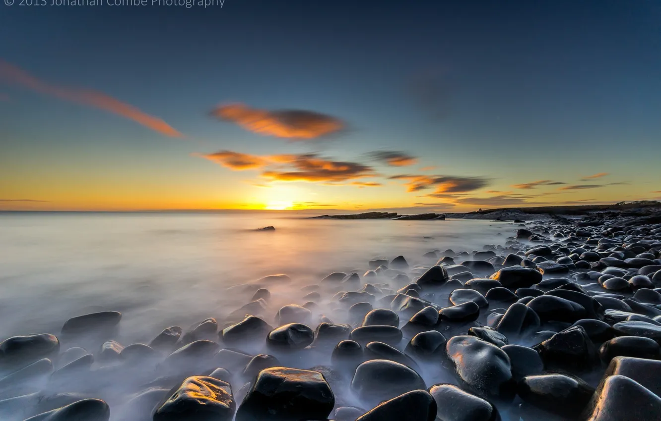 Фото обои море, пляж, beach, восход солнца, sea, sunrise
