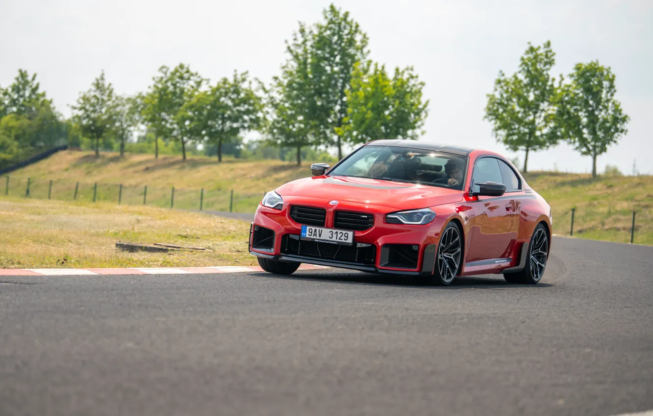 Фото обои BMW, front view, M2, G87, 🤢, BMW M2 M Performance Parts