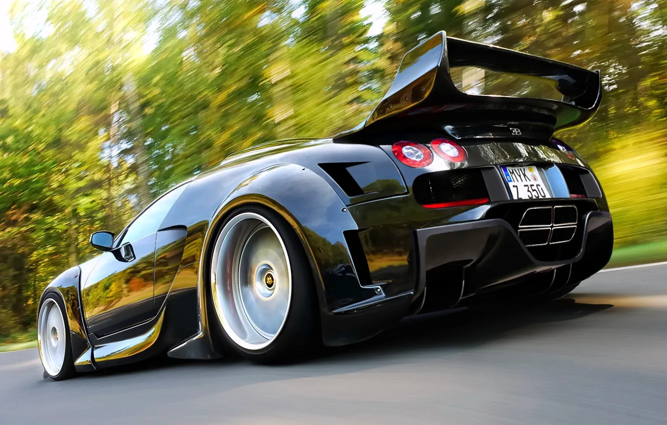 Фото обои Bugatti, Veyron, black