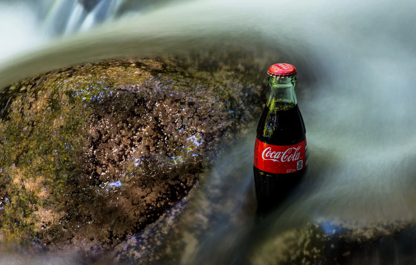 Фото обои вода, напиток, Coca Cola