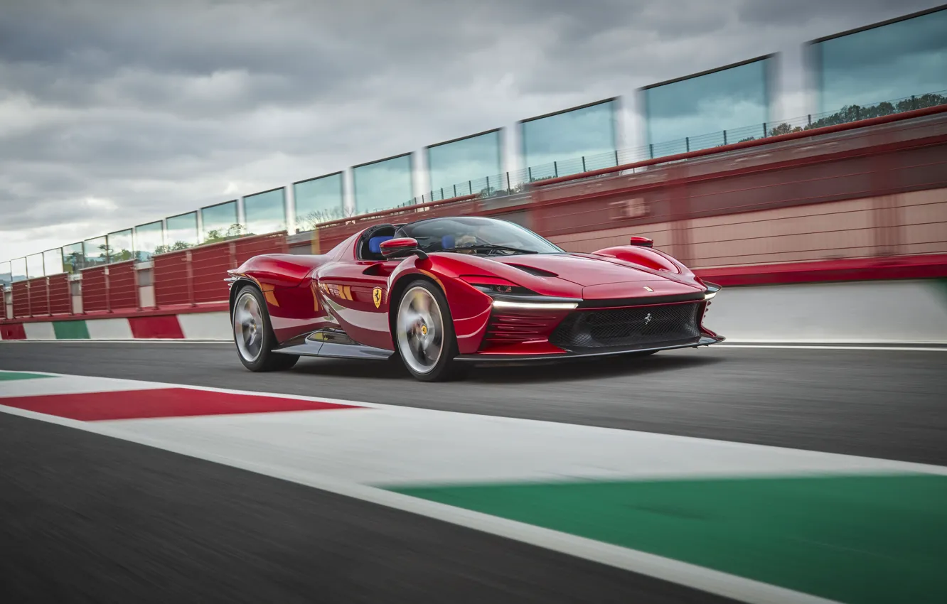 Фото обои движение, скорость, трасса, Ferrari, суперкар, Daytona, Ferrari Daytona SP3