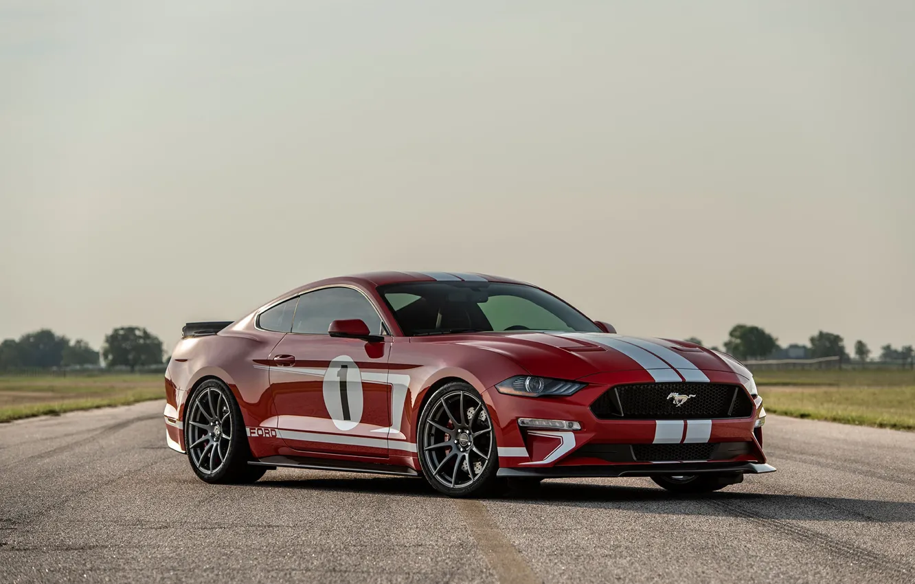 Фото обои Mustang, Ford, 2018, Hennessey, Edition, Heritage, 808 HP