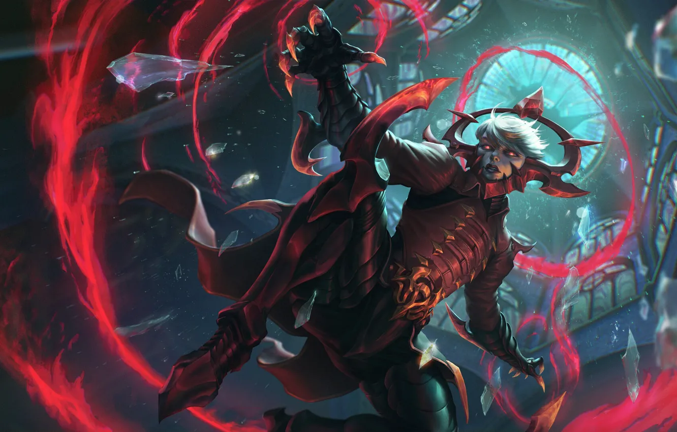 Фото обои Fantasy, Illustration, Vainglory, by Lucas Parolin, Lucas Parolin, Nether Knight Vox
