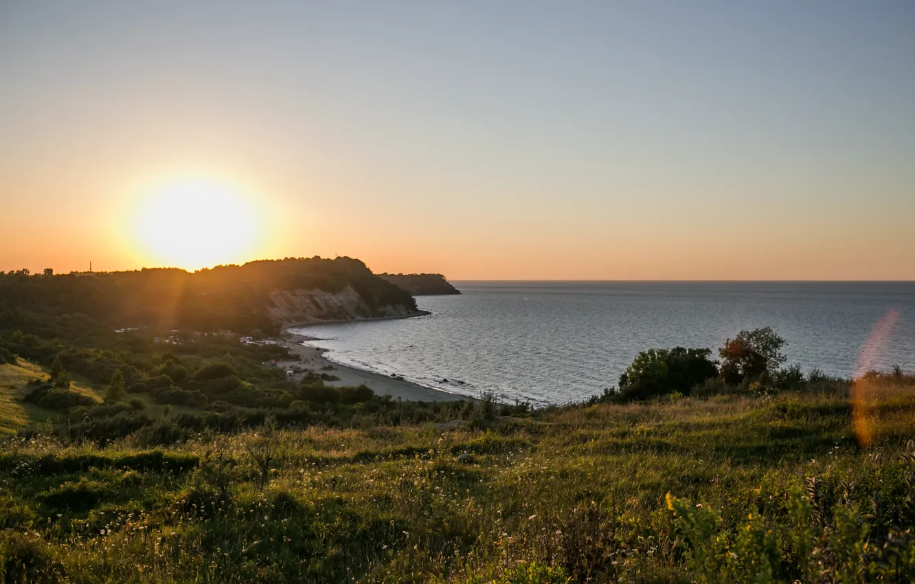 Фото обои море, пейзаж, закат, балтика