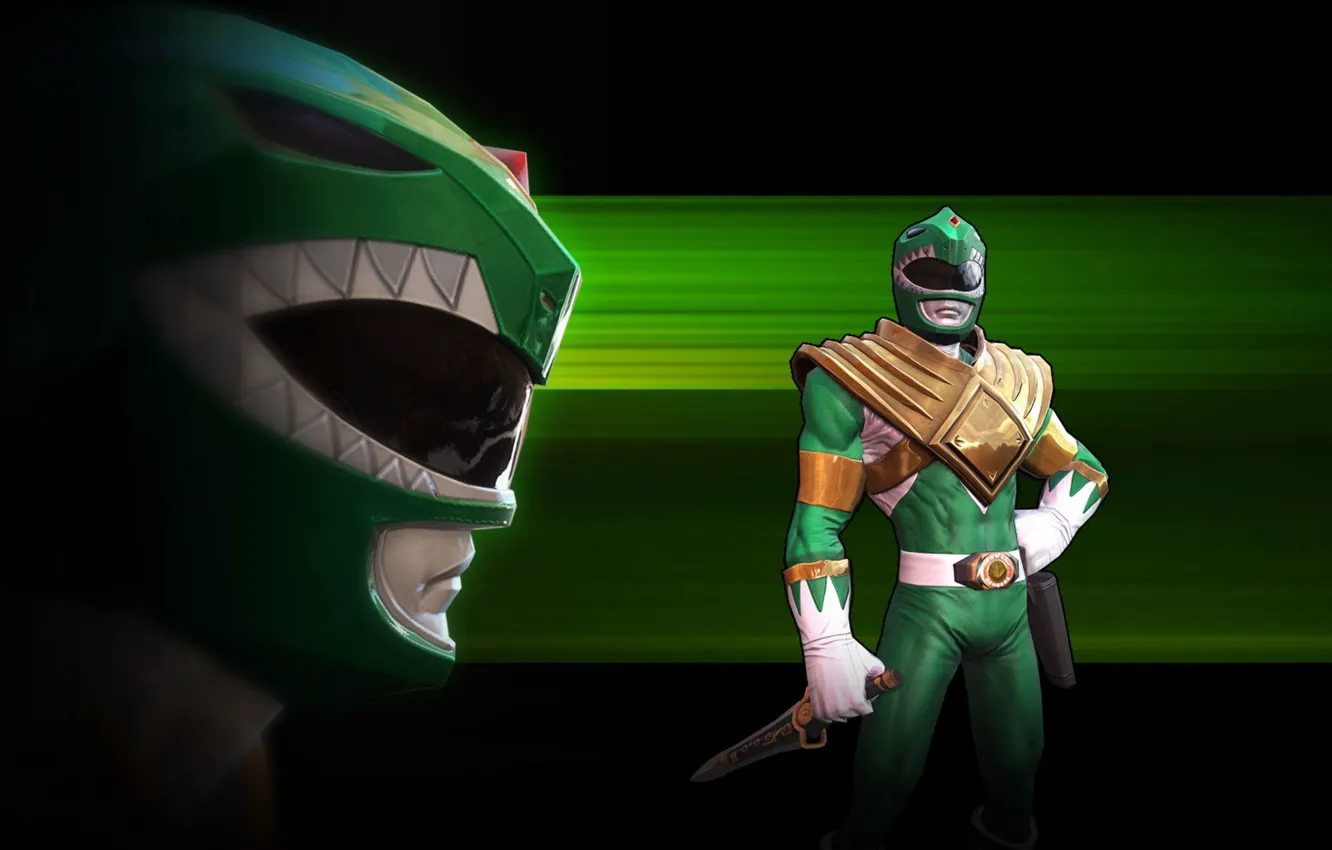 Фото обои game, armor, weapon, Power Rangers, green ranger, dagger, Power Rangers: Legacy Wars, Tommy Oliver