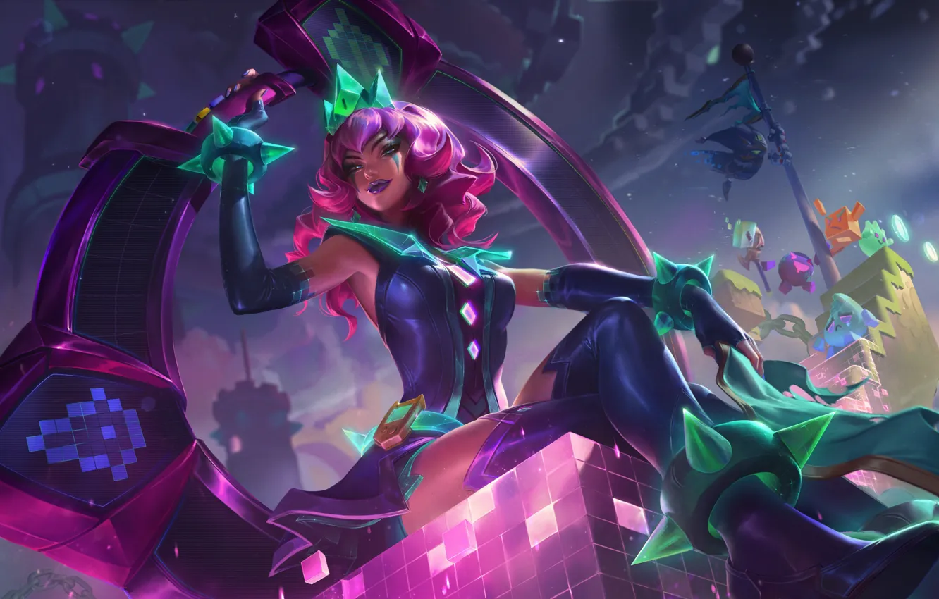 Фото обои Champion, League of Legends, Лига Легенд, Qiyana, Киана, Видеоигры