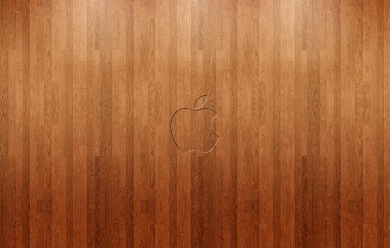 Фото обои фон, apple, яблоко, минимализм, текстура, логотип, паркет