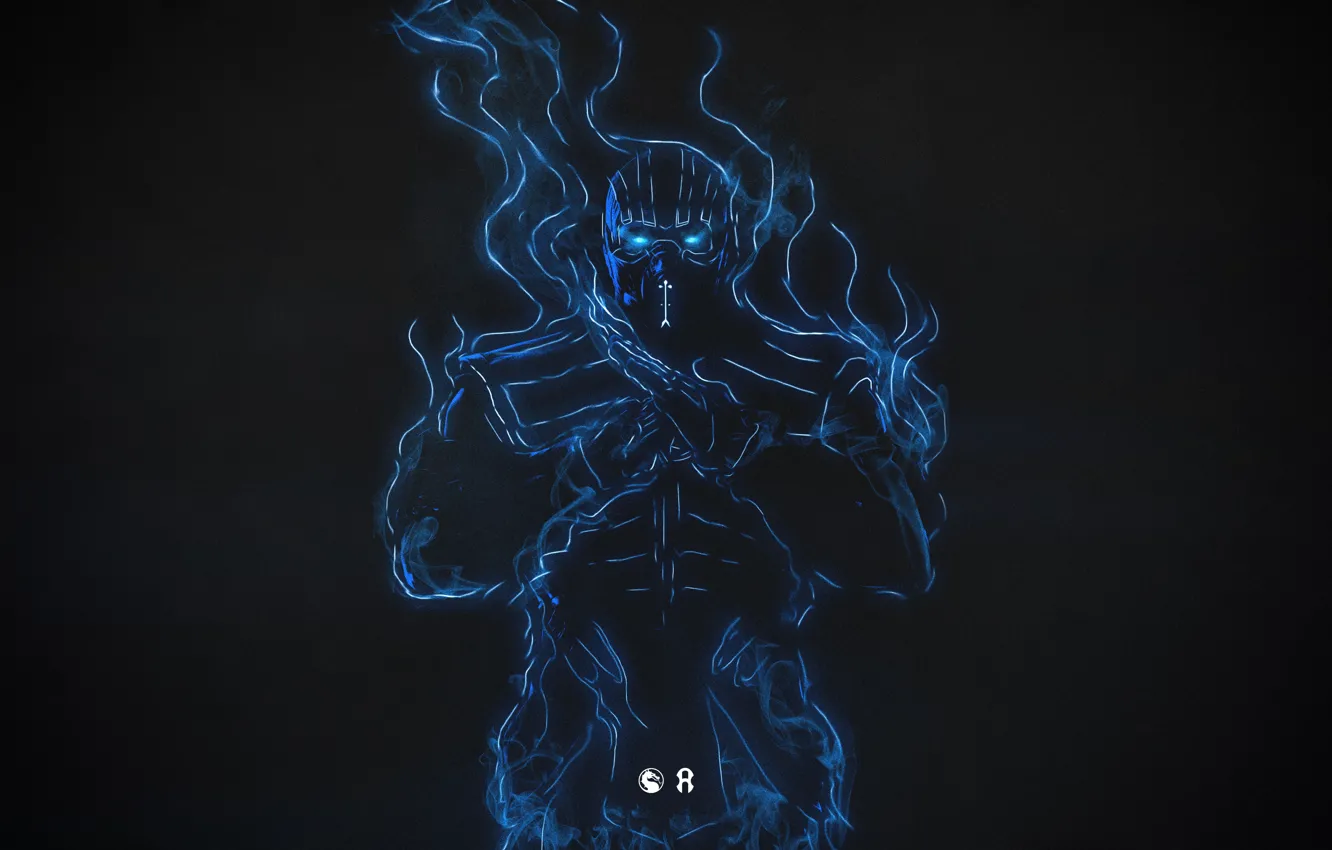 Фото обои Воин, Арт, Mortal Kombat, Мортал Комбат, Sub Zero, Sub-Zero, SubZero, Саб Зиро