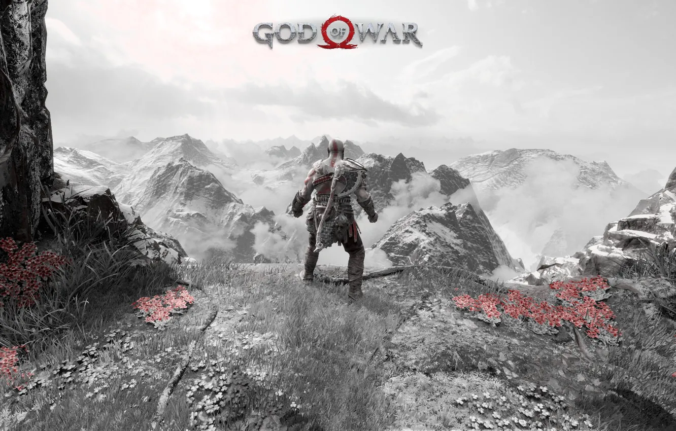 Фото обои God of war, mauntain, Cratos