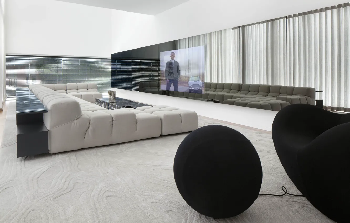 Фото обои дизайн, стиль, интерьер, домашний кинотеатр, гостиная, Estoril Villa, by Gavinho