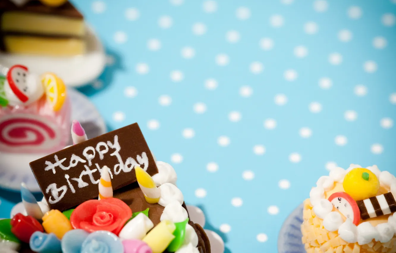 Фото обои день рождения, cake, Happy, Birthday