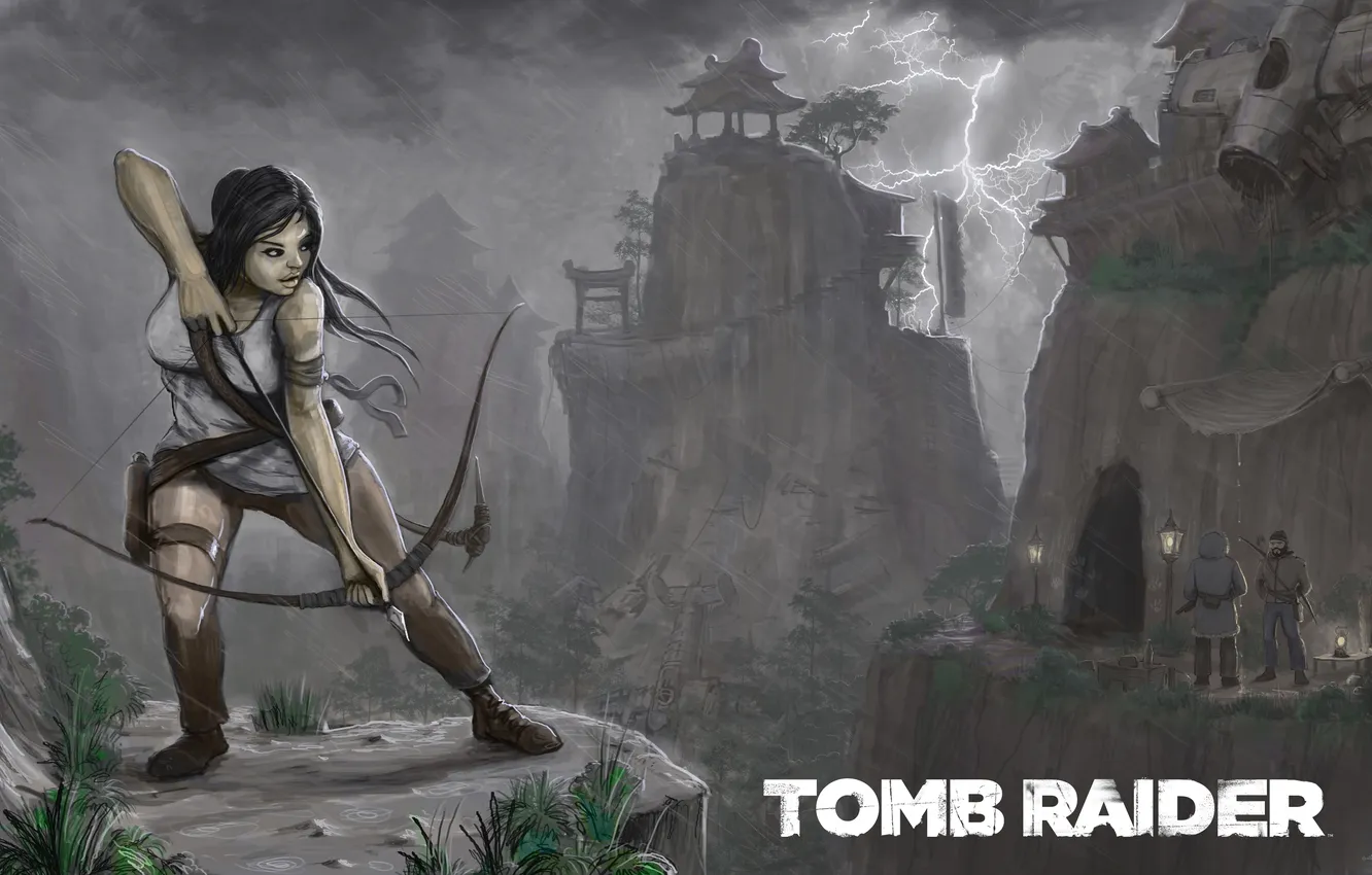 Фото обои арт, концепт, Tomb Raider, лара крофт