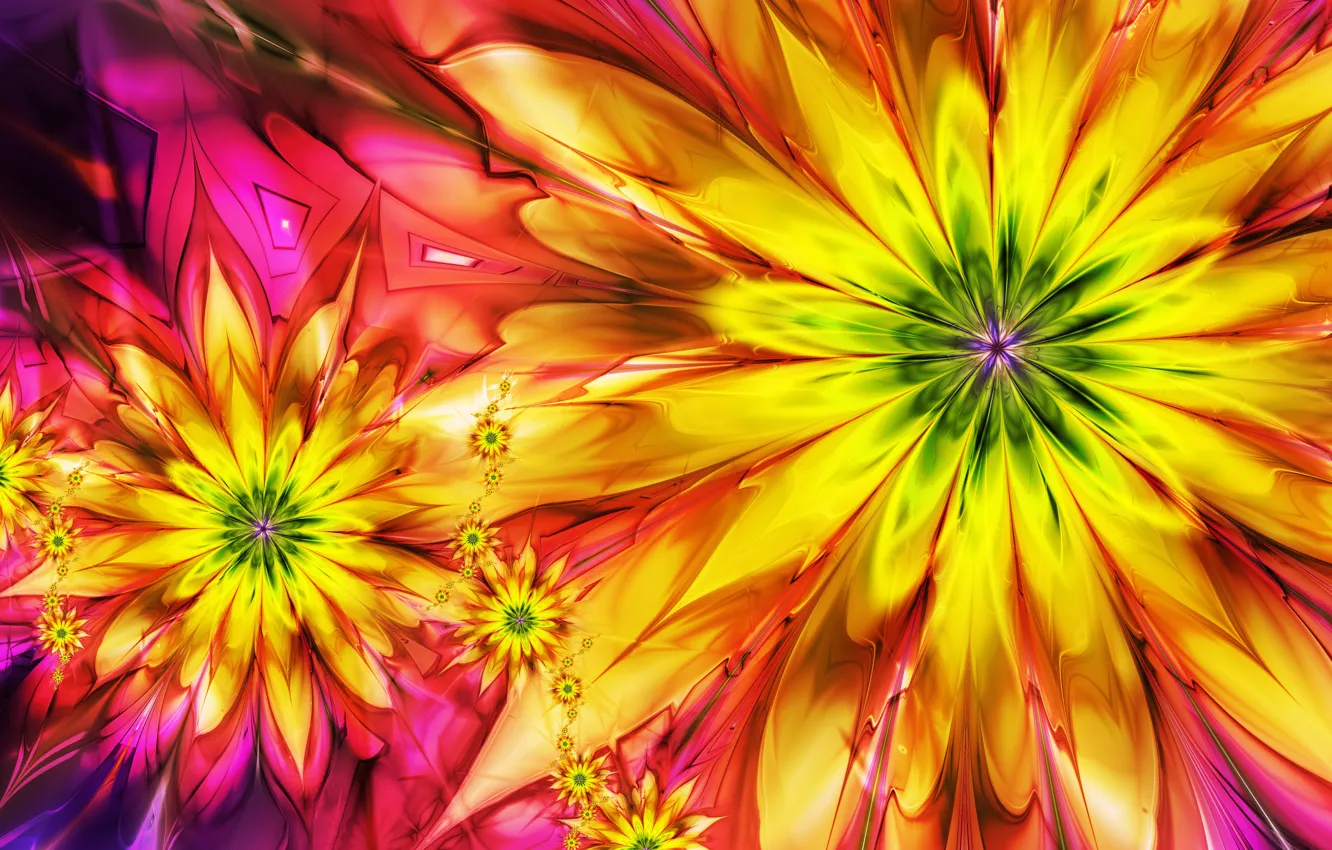 Фото обои цветы, абстракция, яркие, разноцветные