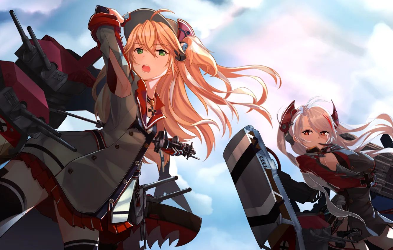 Фото обои prinz eugen, azur lane, admiral hipper