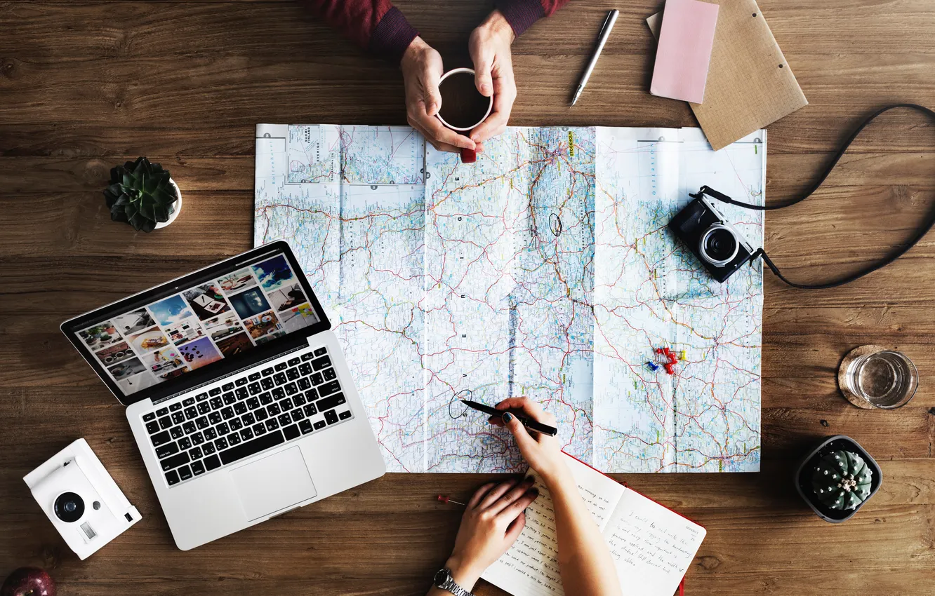 Фото обои coffee, dreams, travel, planning