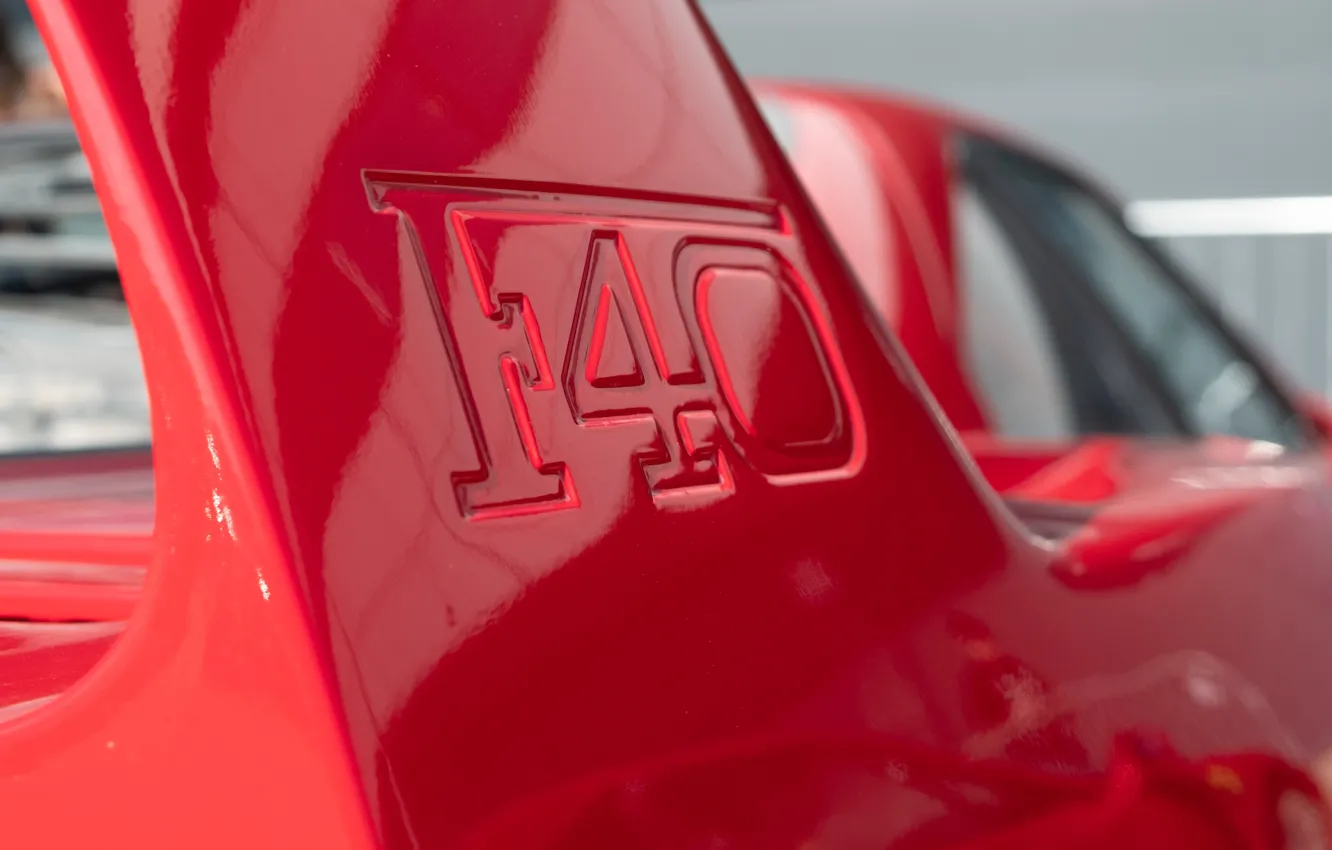 Фото обои Red, F40, Spoiler