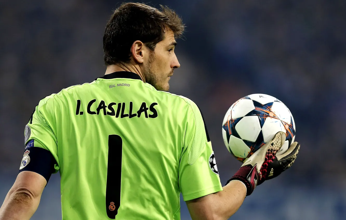 Фото обои мяч, Реал Мадрид, Real Madrid, Икер Касильяс, Iker Casillas Fernández