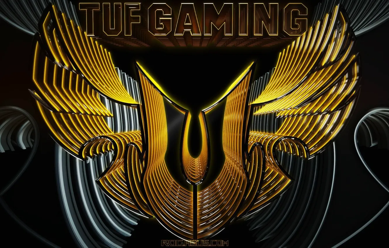 Фото обои Логотип, Абстракция, ASUS, Gaming, TUF, ASUS TUF Gaming, АСУС, Рекламная Компания