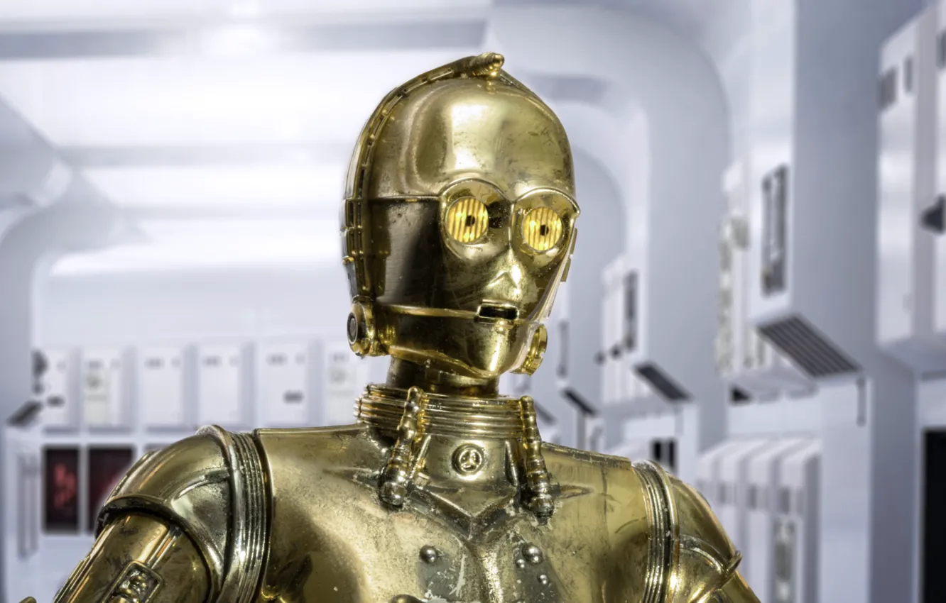 Фото обои робот, star wars, C-3PO