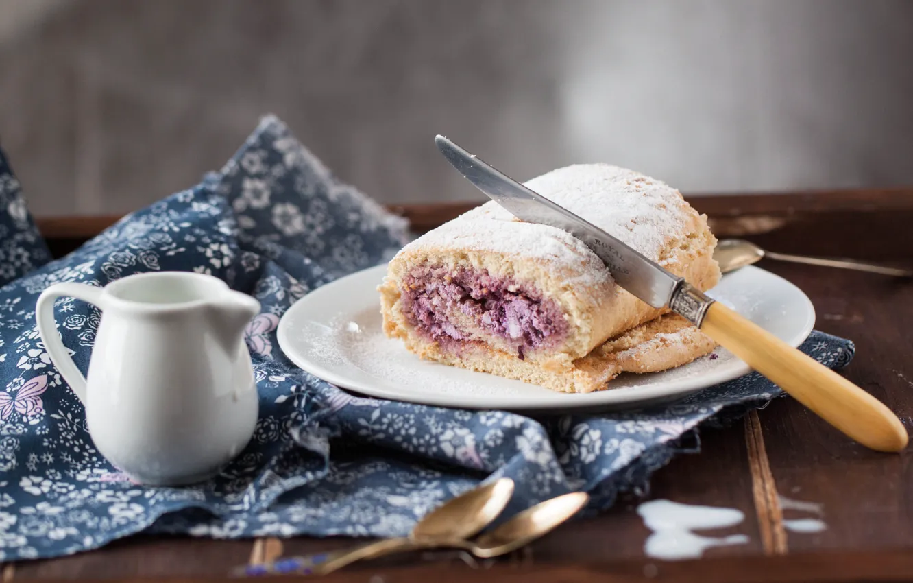 Фото обои сливки, пирог, Natasha Breen, творожный, штрудель