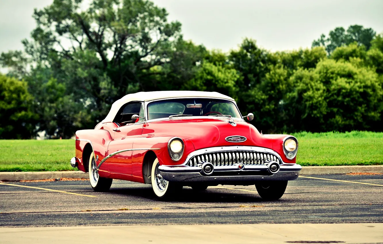 Фото обои Red, Classic, Old, Vintage, Buick, Skylark