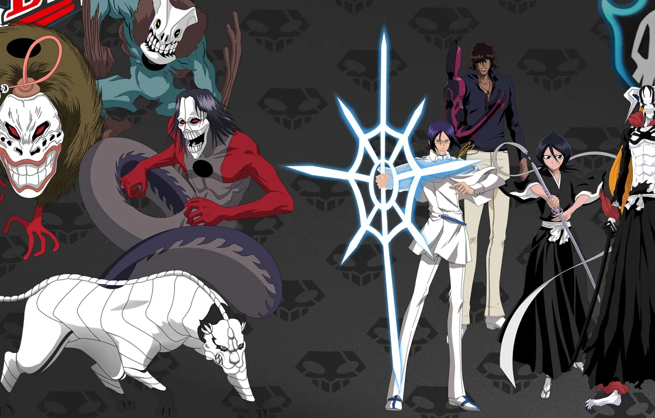 Фото обои game, Bleach, anime, bankai, hero, asian, Kurosaki Ichigo, Rukia Kuchiki