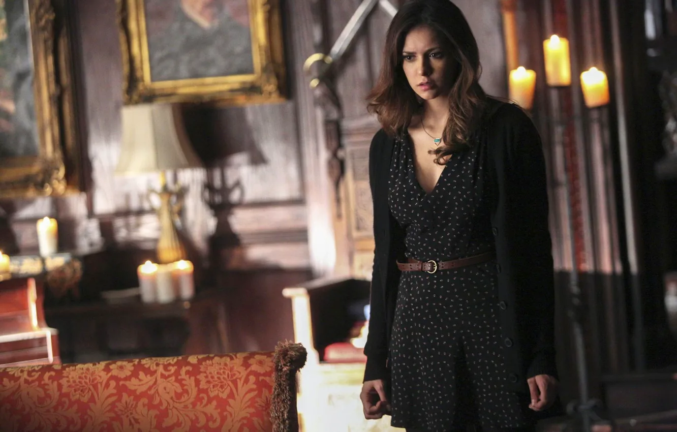 Фото обои Nina Dobrev, Нина Добрев, The Vampire Diaries, Дневники вампира, Elena Gilbert