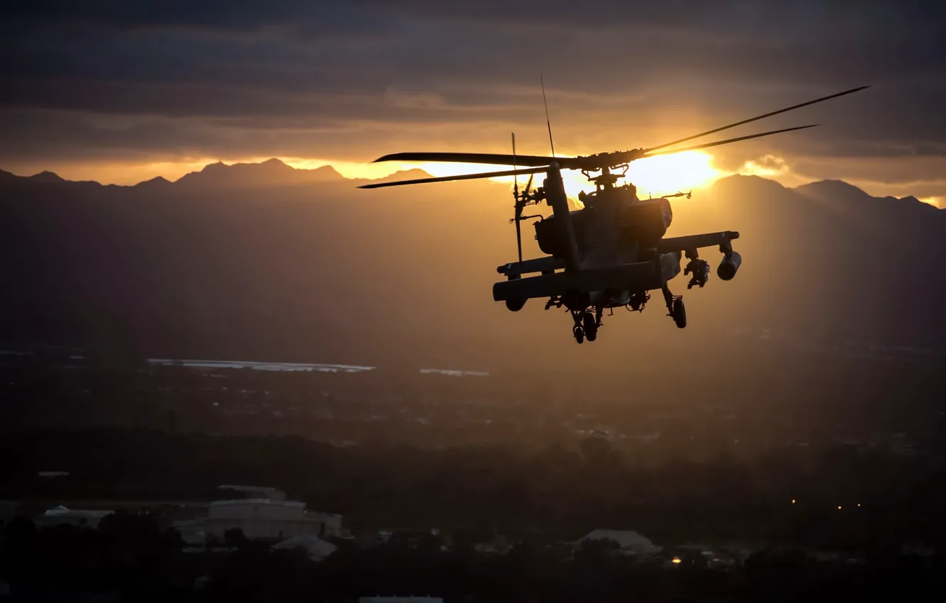 Фото обои helicopter, Apache, AH-64