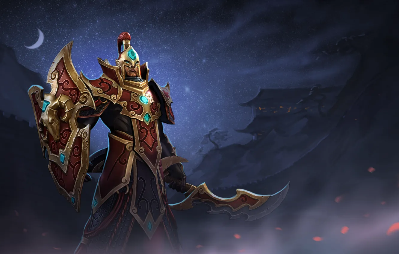 Фото обои арт, щит, Dota 2, Silencer, чакрам, Reincarnation Of The Red Mage, nortrom