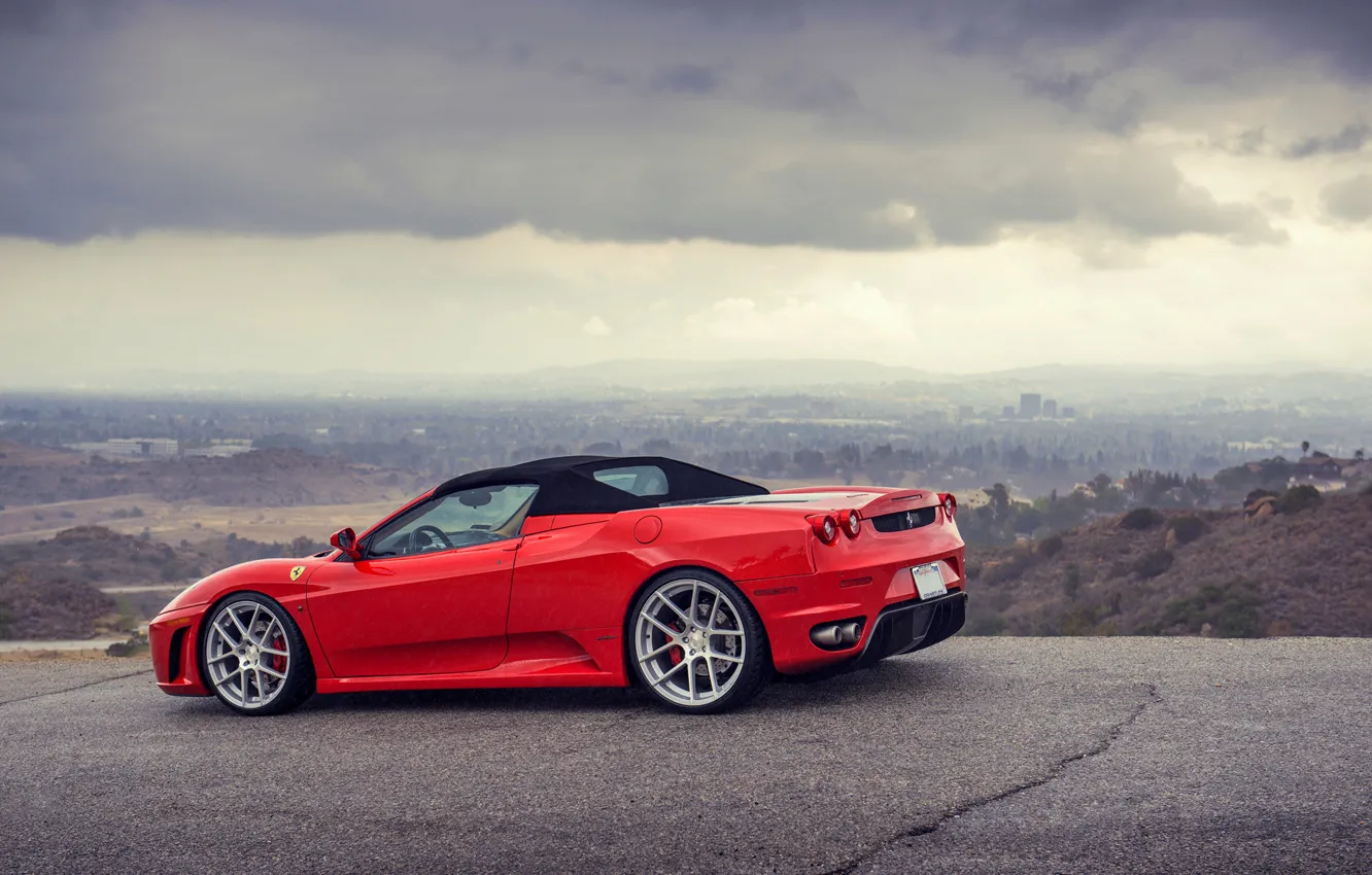 Фото обои Ferrari, суперкар, red, феррари, спайдер, ф-430, Spider, F-430