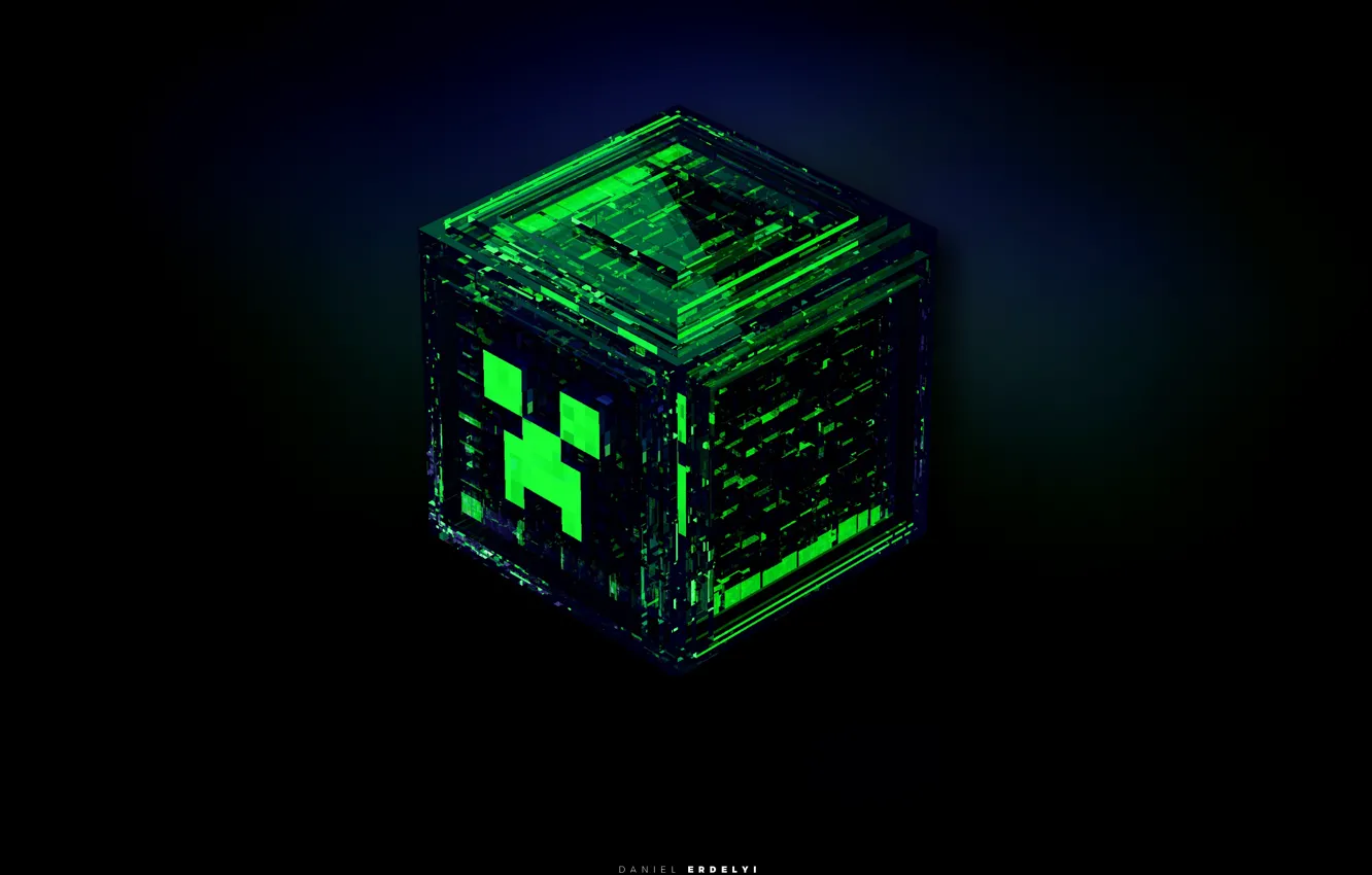 Фото обои взрыв, синий, зеленый, серый, черный, игра, куб, game